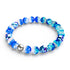 Eerie Tides | .925 Sterling Silver | Firefly Glass Skull Bracelet